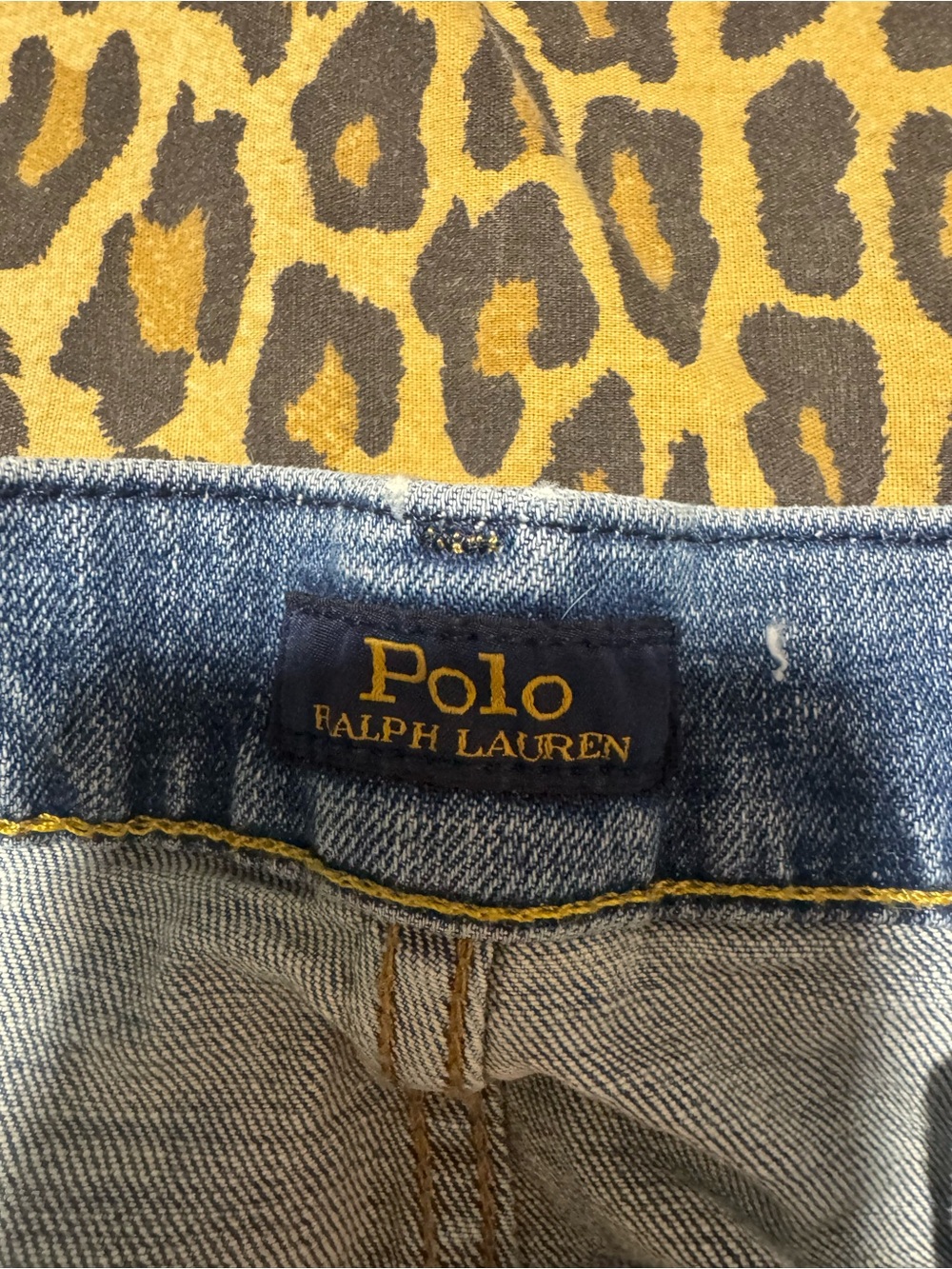 Polo by Ralph Lauren Blue Denim Jeans with Yellow Stitching